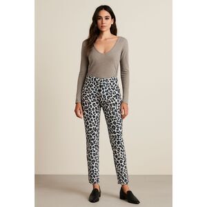 REFORMATION Leopard Print Straight Leg Jeans Pants Women's Size 24